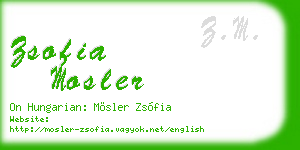 zsofia mosler business card